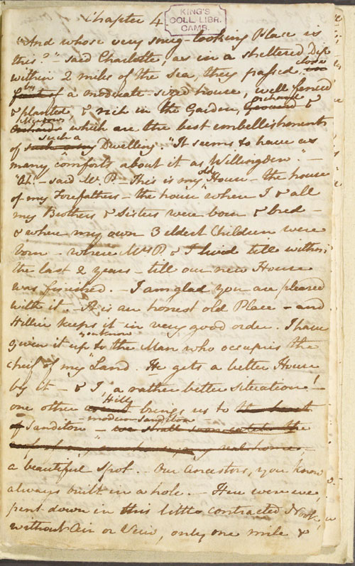 Image for page: b2-1 of manuscript: sanditon